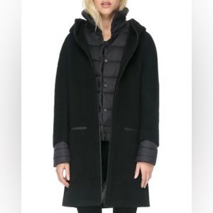 SOIA & KYO Rosalia Mixed Media Puffer Coat